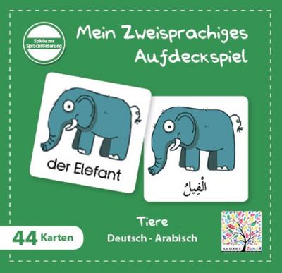 Mein Zweisprachiges Aufdeckspiel, Tiere, Arabisch (Kinderspiel)