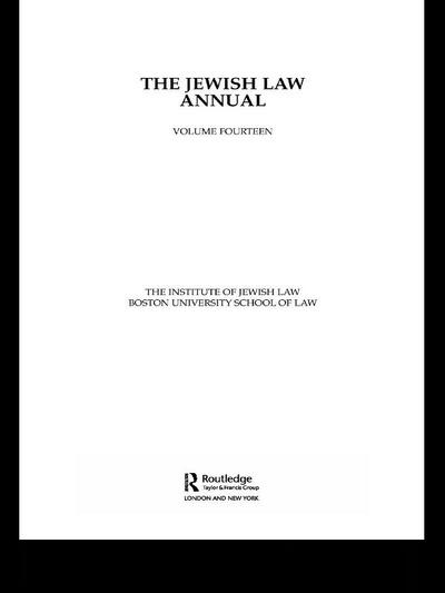 The Jewish Law Annual Volume 14