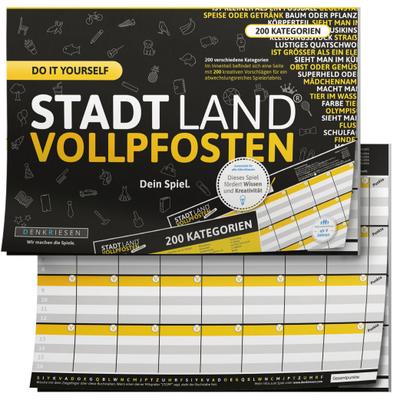 DENKRIESEN - STADT LAND VOLLPFOSTEN® - DO IT YOURSELF EDITION "Dein Spiel." - A4