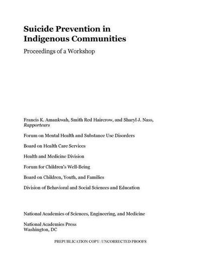 Suicide Prevention in Indigenous Communities