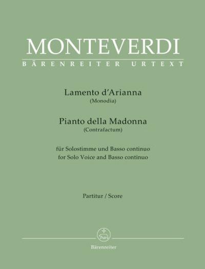 Lamento d’Arianna (Fassungen für Solostimme und Basso continuo)