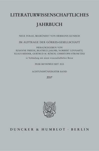 Literaturwissenschaftliches Jahrbuch
