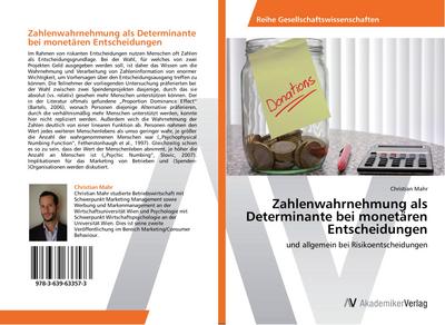 Zahlenwahrnehmung als Determinante bei monetären Entscheidungen