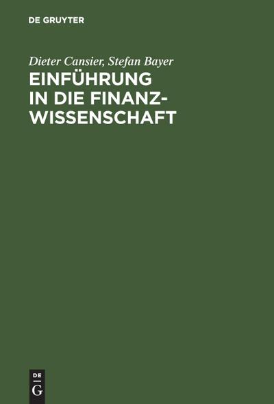 Einführung in die Finanzwissenschaft