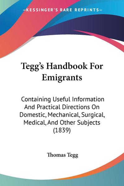 Tegg’s Handbook For Emigrants