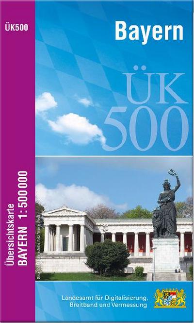 ÜK500 Amtliche Übersichtskarte von Bayern 1:500000 / ÜK500 Übersichtskarte von Bayern 1:500000 