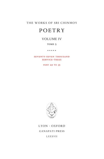 Poetry IV, tome 5