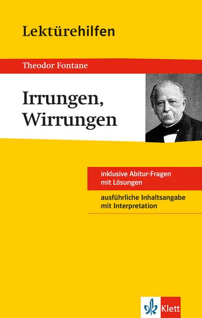 Klett Lektürehilfen Theodor Fontane, Irrungen, Wirrungen: Für Oberstufe und Abitur