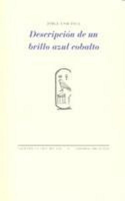 Descripción de un brillo azul cobalto