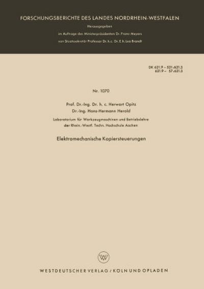 Elektromechanische Kopiersteuerungen