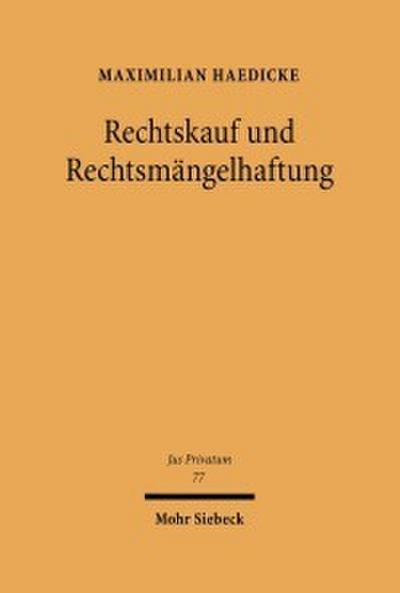 Rechtskauf und Rechtsmängelhaftung