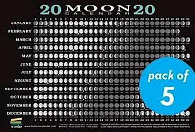 2020 Moon Calendar Card (5 Pack)