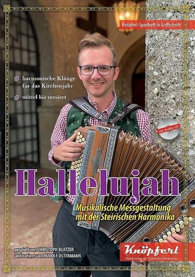 Hallelujah (+CD)für Steirische Harmonika in Griffschrift (z.T. mit Texten)