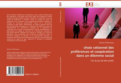 choix rationnel des préférences et coopération dans un dilemme social - Hicham El Moussaoui