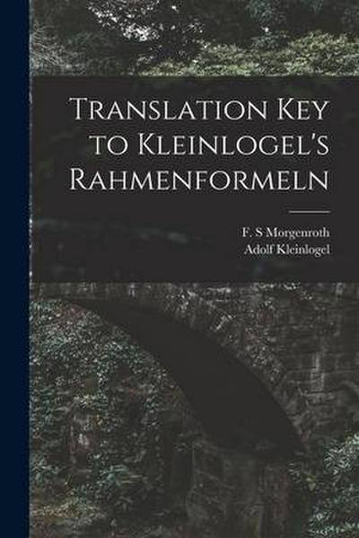 Translation Key to Kleinlogel’s Rahmenformeln