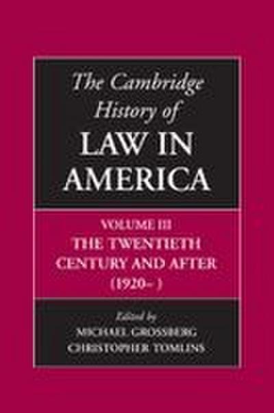 The Cambridge History of Law in America