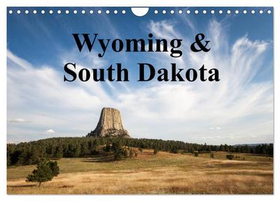 Wyoming & South Dakota (Wandkalender 2025 DIN A4 quer), CALVENDO Monatskalender