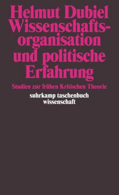 Wissenschaftsorganisation und politische Erfahrung