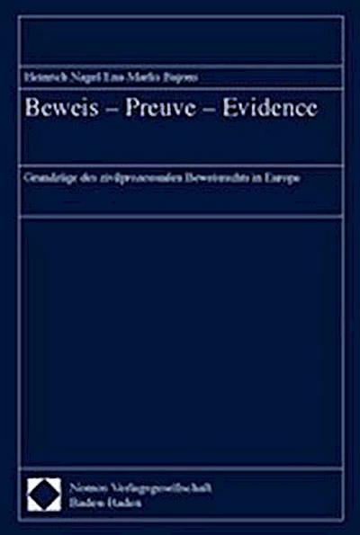 Beweis - Preuve - Evidence