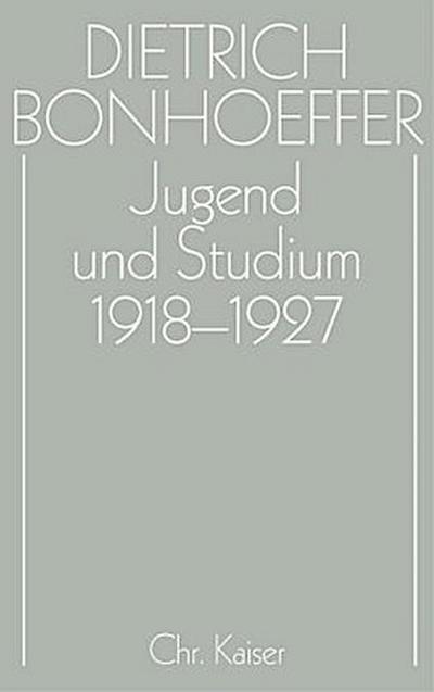 Jugend und Studium 1918-1927
