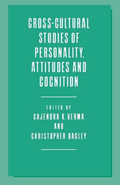 Cross-Cultural Studies of Personality, Attitudes and Cognition