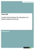 Soziale Arbeitsteilung. Zur Aktualität von Emile Durkheims Theorie.