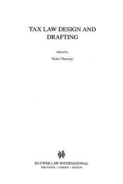 Tax Law Design & Drafting