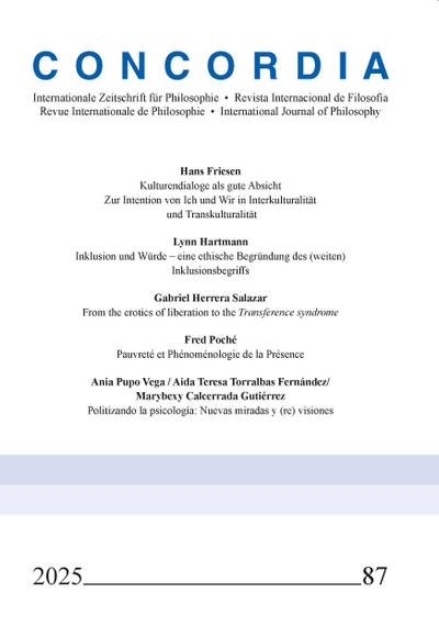 Concordia - Internationale Zeitschrift für Philosophie 87