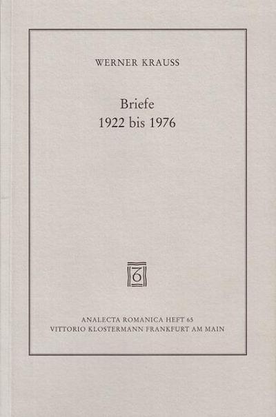 Briefe 1922 bis 1976