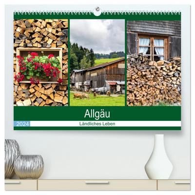 Allgäu - Landliches Leben (hochwertiger Premium Wandkalender 2024 DIN A2 quer), Kunstdruck in Hochglanz