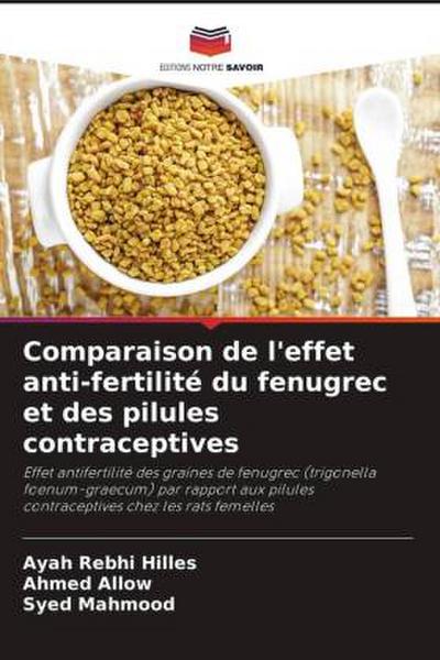 Comparaison de l’effet anti-fertilité du fenugrec et des pilules contraceptives