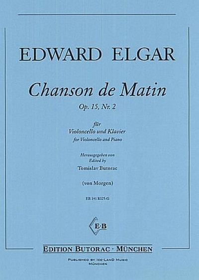 Chanson de matin op.15 Nr.2für Cello und Klavier