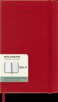 Moleskine Wochenkalender-Notizbuch L/A5 Scharlachrot Juli-Dezember 2026/2027
