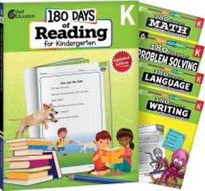 180 Days(tm) Reading, Math, Language, Writing, & Problem Solving for Kindergarten: 5-Book Set