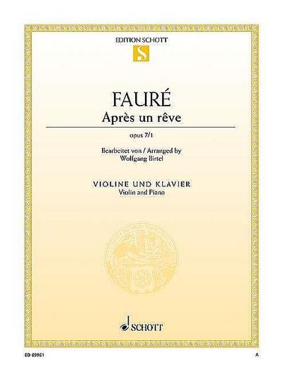 Après un rêve op.7,1für Violine und Klavier