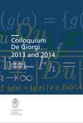 Colloquium De Giorgi 2013 and 2014