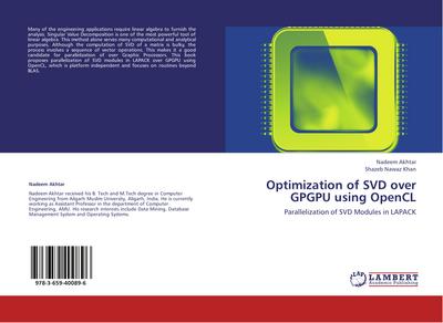 Optimization of SVD over GPGPU using OpenCL