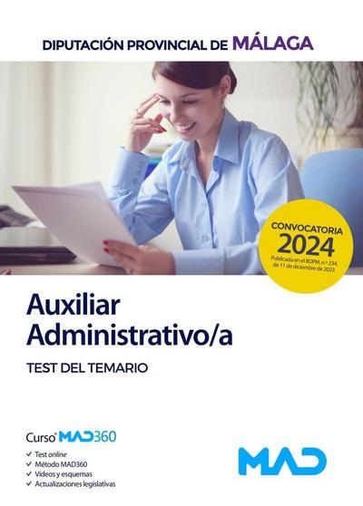 Auxiliar Administrativo/a. Test del temario. Diputación de Málaga