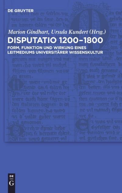 Disputatio 1200–1800