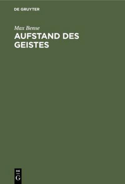 Aufstand des Geistes