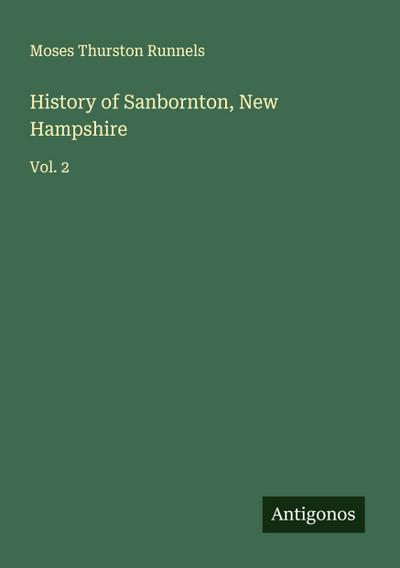 History of Sanbornton, New Hampshire
