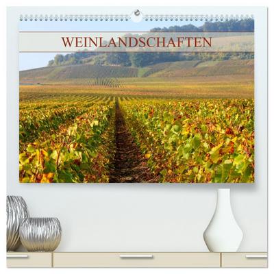 Weinlandschaften (hochwertiger Premium Wandkalender 2026 DIN A2 quer), Kunstdruck in Hochglanz