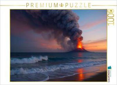 CALVENDO Puzzle Inselvulkan im Meer | 1000 Teile Lege-Größe 64x48cm Foto-Puzzle für glückliche Stunden