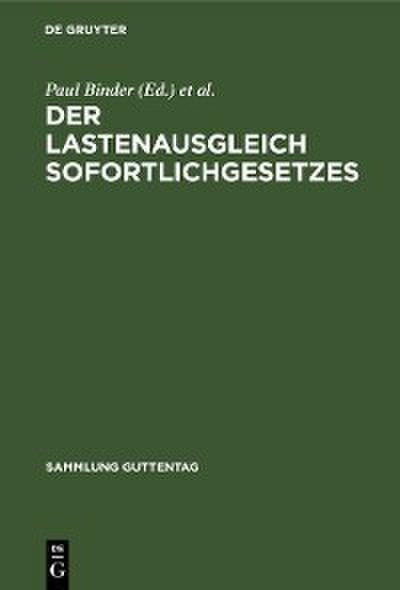 Der Lastenausgleich Sofortlichgesetzes