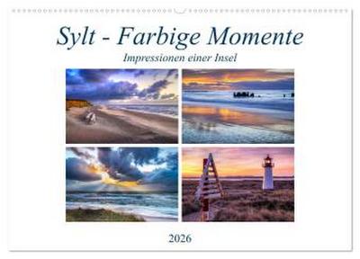 Sylt - Farbige Momente (Wandkalender 2026 DIN A2 quer), CALVENDO Monatskalender