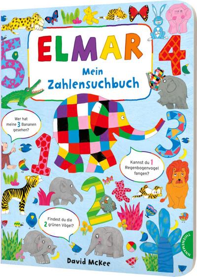 Elmar: Mein Zahlensuchbuch: Zählen lernen mit dem bunten Elefanten