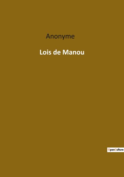 Lois de Manou