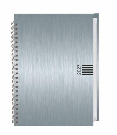 Wochen-Cheftimer A5, Alu silber 2027 