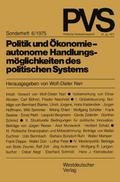 Politik und Ökonomie autonome Handlungsmöglichkeiten des politischen Systems