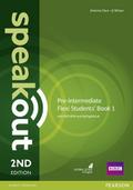 Speakout Pre-Intermediate, 2nd edition Flexi Students’ Book 1, w. DVD-ROM and MyEnglishLab